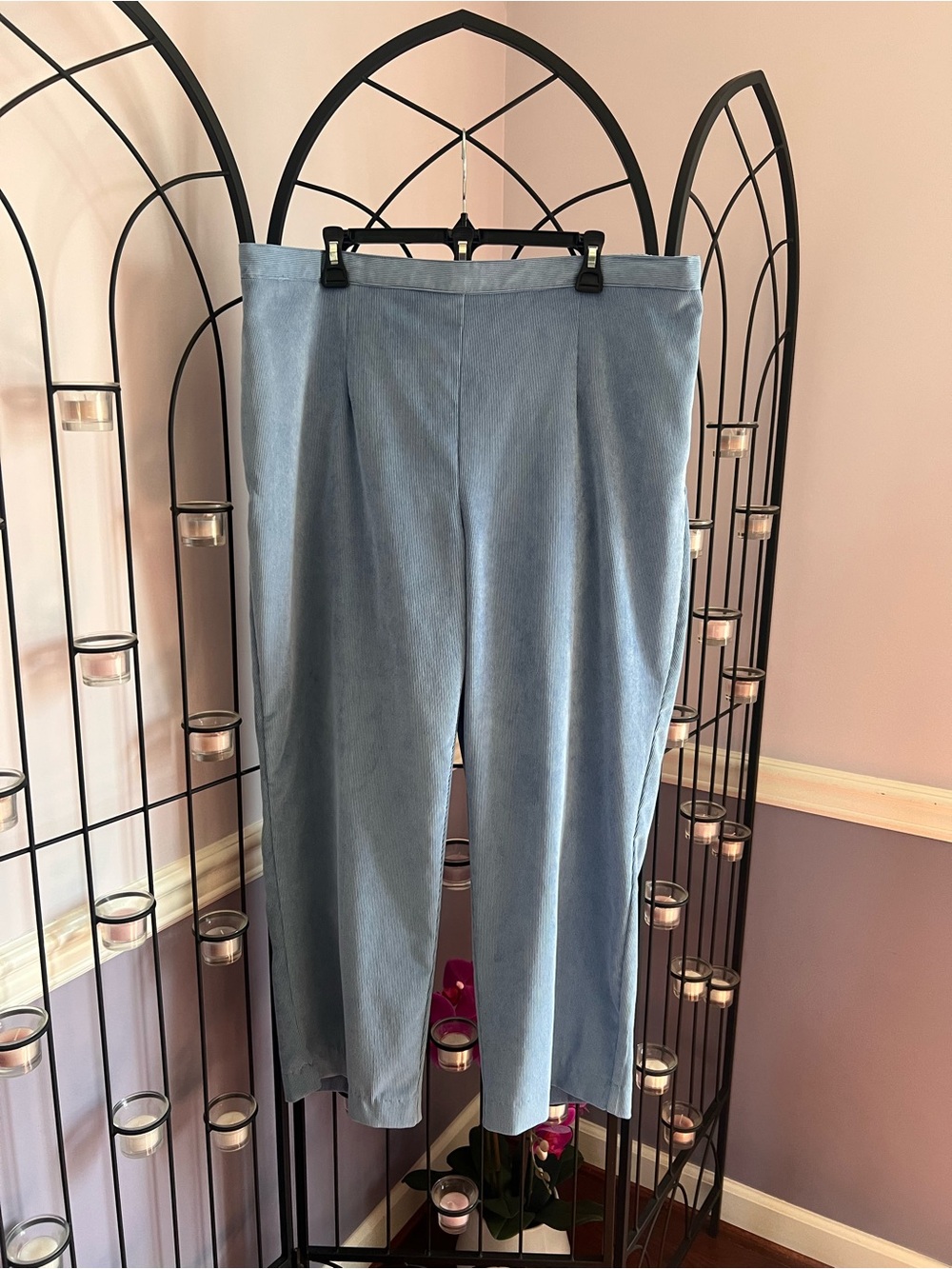 Alfred Dunner Light Blue Straight-Leg Pants